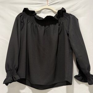 Tuckernuck Women's Off the Shoulder Marguerite Blouse Ruffle Sleeve Top XS